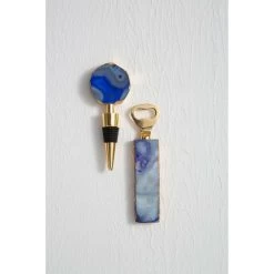 Bowerbird Agata Blue Bottle Opener And Stopper Set -Lifestyle Haven Shop 5523002 liv 01