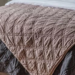 Quilted Diamond Bedspread Blush 5 Quilted Diamond Bedspread Blush -Lifestyle Haven Shop bodhi sleeping quilted diamond bedspread blush house of isabella uk 30626899329078
