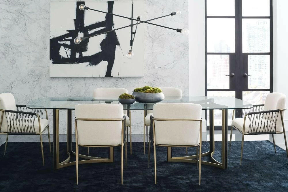 Remix Dbl Ped Glass Top Table 3 Remix Dbl Ped Glass Top Table - Image 3