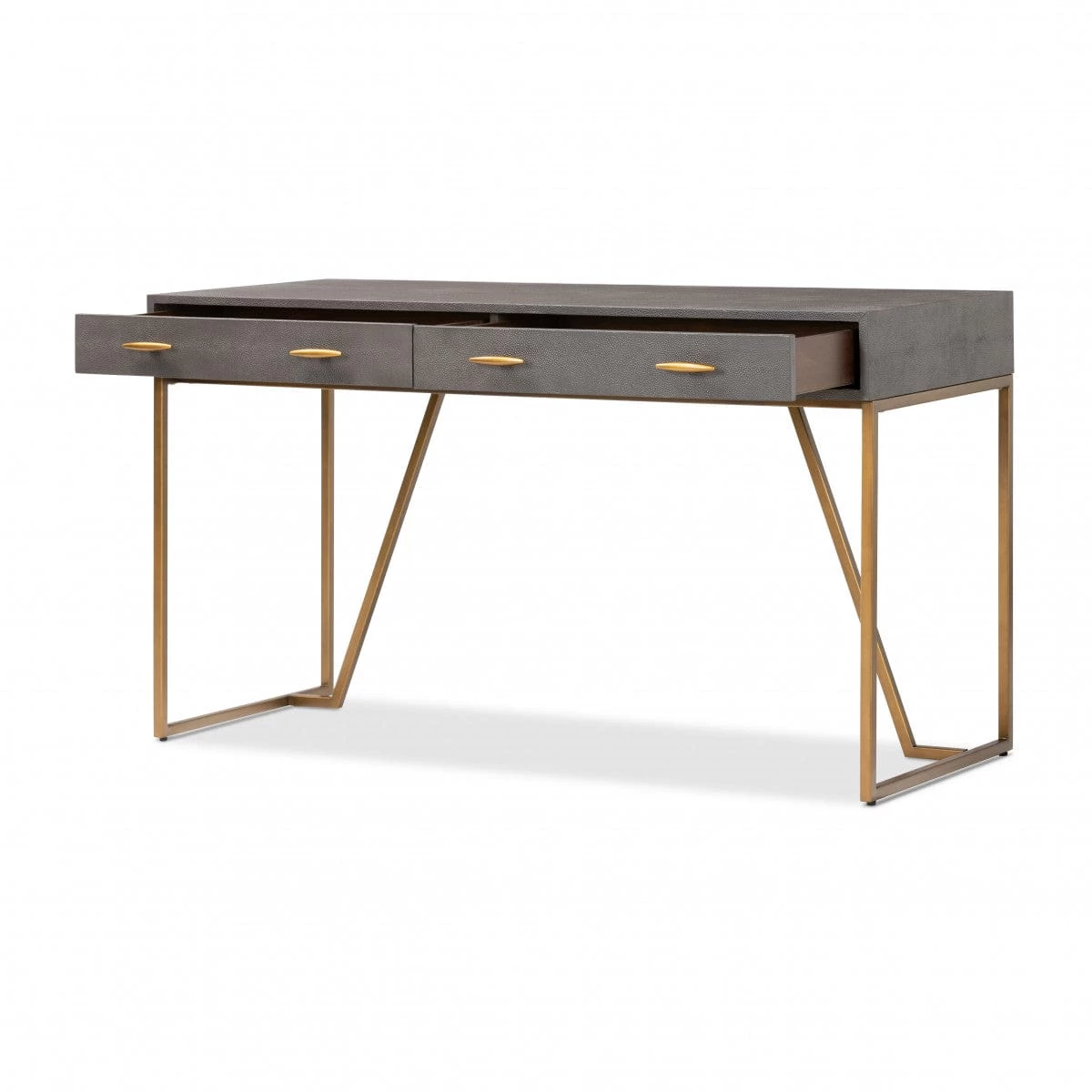 Hampton Desk - Brown Shagreen 2 Hampton Desk - Brown Shagreen - Image 2