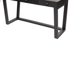 Slim Jim Desk Black Woven Leather -Lifestyle Haven Shop eccotrading design london living slim jim desk black woven leather house of isabella uk 41503657197875