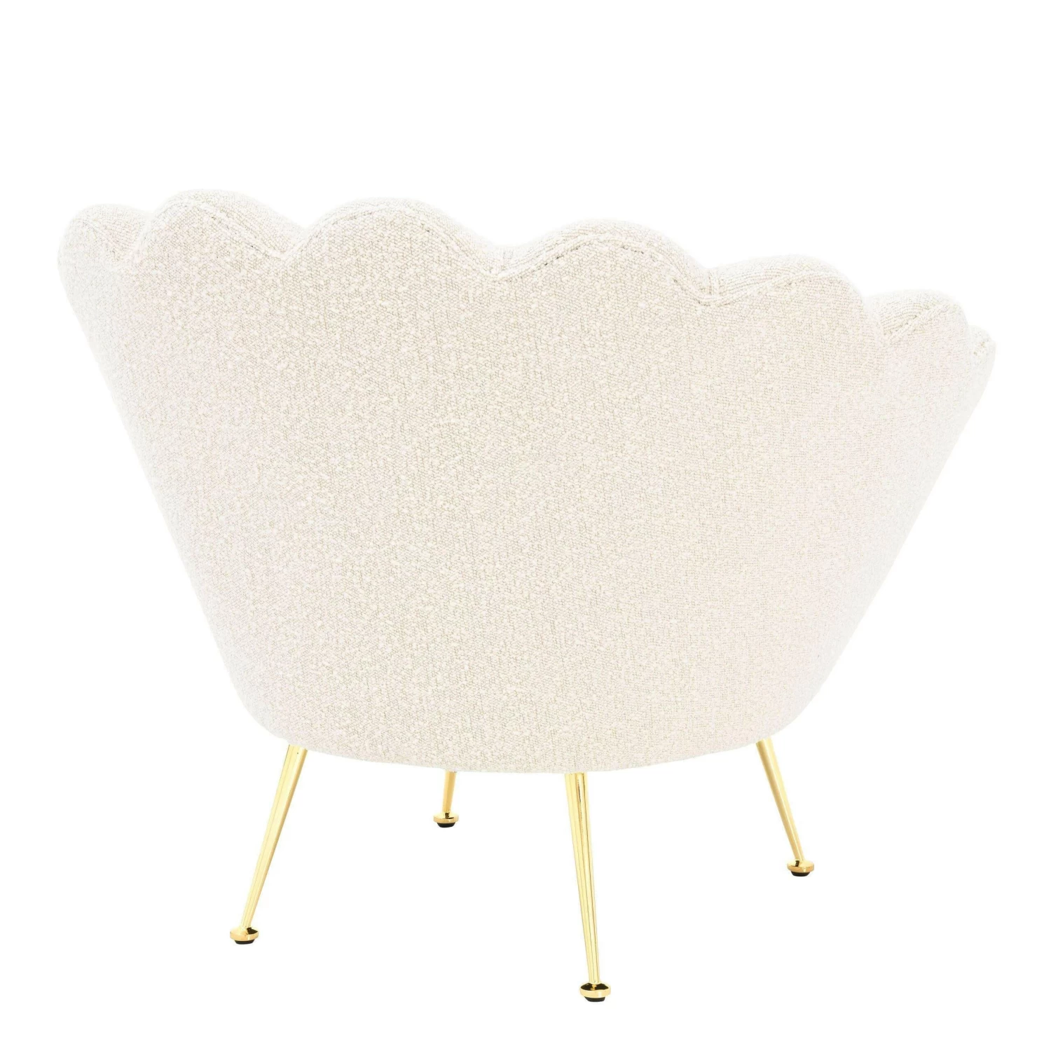 Chair Trapezium Boucle Cream - Brass Legs 5 Chair Trapezium Boucle Cream - Brass Legs - Image 5