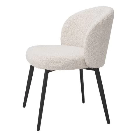 Dining Chair Lloyd Set Of 2 Bouclé Cream 4 Dining Chair Lloyd Set Of 2 Bouclé Cream - Image 4