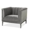 Chair Raffles - Roche Porpoise Grey Velvet