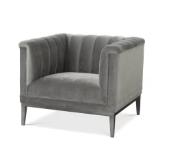 Chair Raffles - Roche Porpoise Grey Velvet
