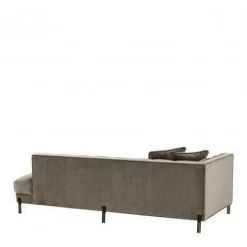 Lounge Sofa Sienna - Savona Greige Velvet With Black Legs Left -Lifestyle Haven Shop eichholtz living lounge sofa sienna savona greige velvet with black legs left house of isabella uk 29530110033974