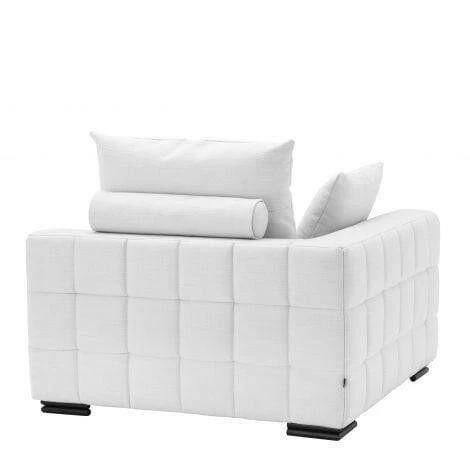 Sofa Clifford Corner - Avalon White With Black Feet 2 Sofa Clifford Corner - Avalon White With Black Feet - Image 2