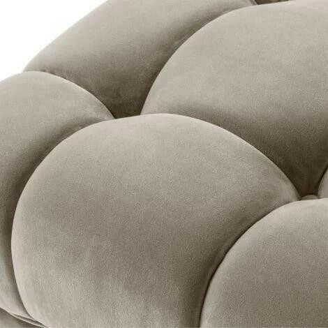 Stool Sienna Greige Velvet 4 Stool Sienna Greige Velvet - Image 4