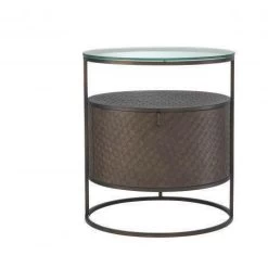 Bed Side Table Napa Valley - Woven Oak Veneer -Lifestyle Haven Shop eichholtz sleeping bed side table napa valley woven oak veneer house of isabella uk 15432503492662