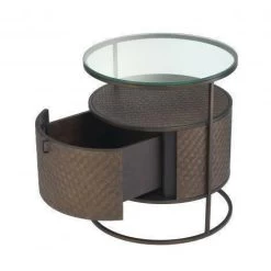 Bed Side Table Napa Valley - Woven Oak Veneer -Lifestyle Haven Shop eichholtz sleeping bed side table napa valley woven oak veneer house of isabella uk 29927858274358