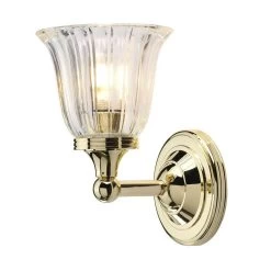Austen 1 One Light Wall Light - Polished Brass