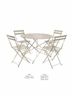Rive Droite Bistro Set - Large - Clay -Lifestyle Haven Shop garden trading outdoors rive droite bistro set large clay house of isabella uk 42289581785395