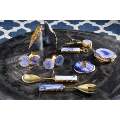 Bowerbird Agata Blue Bottle Opener And Stopper Set -Lifestyle Haven Shop hamilton interiors dining bowerbird agata blue bottle opener and stopper set house of isabella uk 31617661501494
