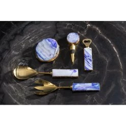 Bowerbird Agata Blue Bottle Opener And Stopper Set -Lifestyle Haven Shop hamilton interiors dining bowerbird agata blue bottle opener and stopper set house of isabella uk 31617661534262