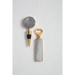 Bowerbird Agata Natural Bottle Opener And Stopper Set -Lifestyle Haven Shop hamilton interiors dining bowerbird agata natural bottle opener and stopper set house of isabella uk 31617657569334