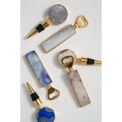 Bowerbird Agata Natural Bottle Opener And Stopper Set -Lifestyle Haven Shop hamilton interiors dining bowerbird agata natural bottle opener and stopper set house of isabella uk 31617657667638