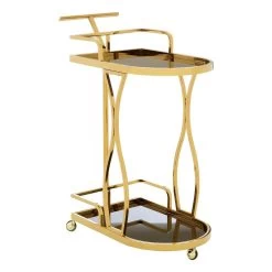 Lilto 2 Tier Gold / Wavy Design Trolley