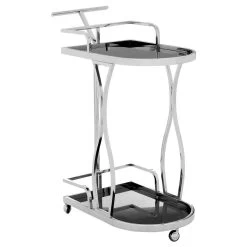 Lilto 2 Tier Silver / Wavy Design Trolley