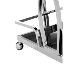 Lilto 2 Tier Silver / Wavy Design Trolley -Lifestyle Haven Shop hamilton interiors dining lilto 2 tier silver wavy design trolley house of isabella uk 17406718705718