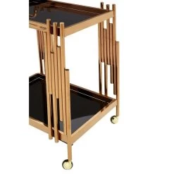 Lilto 2 Tier Trolley With Rose Gold Frame -Lifestyle Haven Shop hamilton interiors dining lilto 2 tier trolley with rose gold frame house of isabella uk 17406734925878