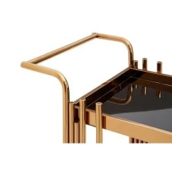 Lilto 2 Tier Trolley With Rose Gold Frame -Lifestyle Haven Shop hamilton interiors dining lilto 2 tier trolley with rose gold frame house of isabella uk 17406734958646