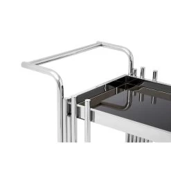 Lilto 2 Tier Trolley With Silver Finish Frame -Lifestyle Haven Shop hamilton interiors dining lilto 2 tier trolley with silver finish frame house of isabella uk 29430002516022