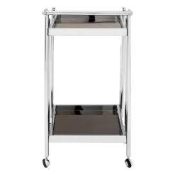 Lilto 2 Tier Trolley With Silver Finish Frame -Lifestyle Haven Shop hamilton interiors dining lilto 2 tier trolley with silver finish frame house of isabella uk 29500314419254