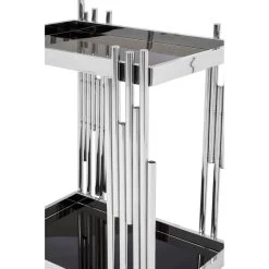 Lilto 2 Tier Trolley With Silver Finish Frame -Lifestyle Haven Shop hamilton interiors dining lilto 2 tier trolley with silver finish frame house of isabella uk 29506573729846