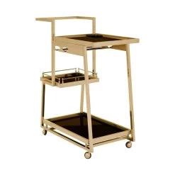 Lilto 3 Tier Gold Finish Trolley