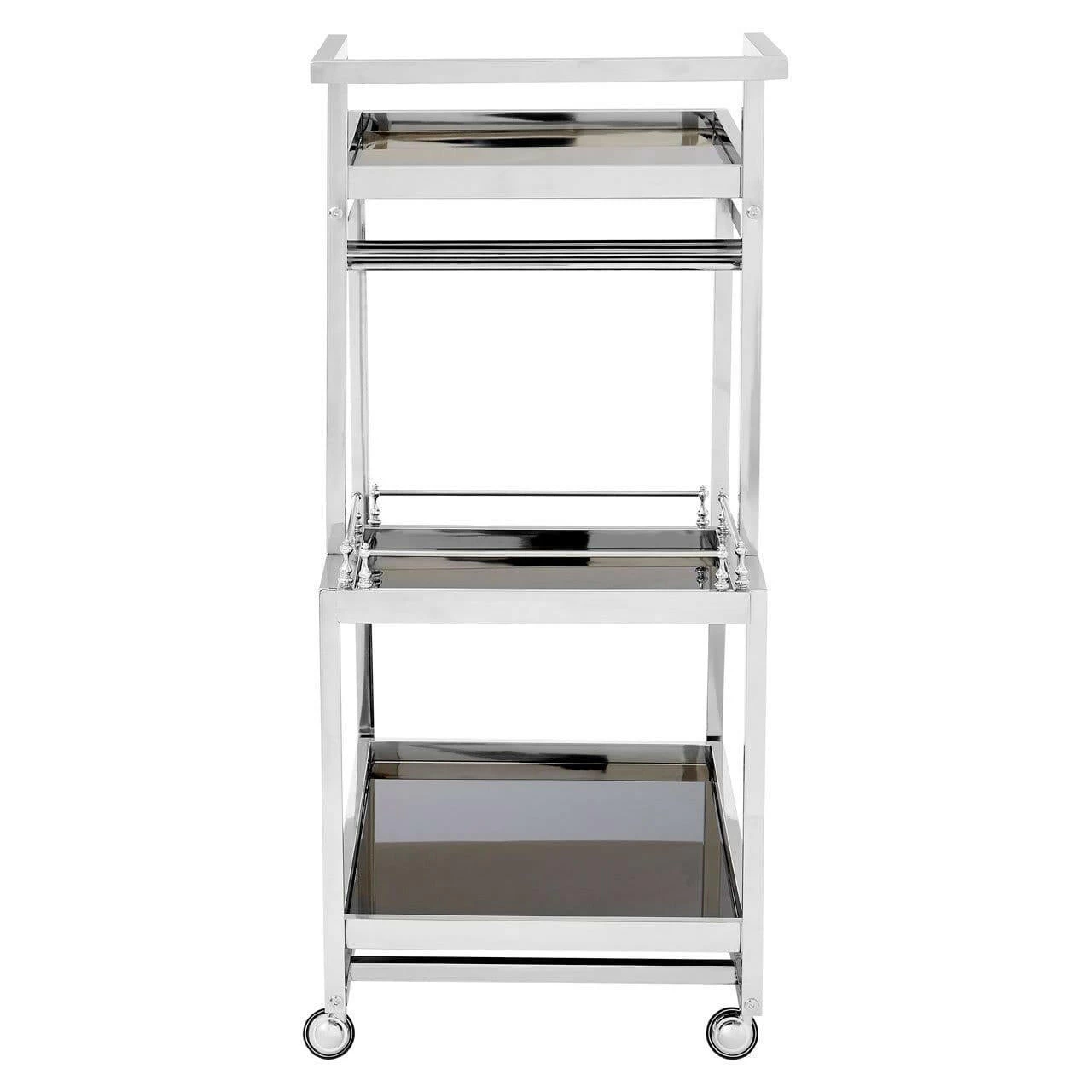 Lilto 3 Tier Silver Finish Trolley 5 Lilto 3 Tier Silver Finish Trolley - Image 5