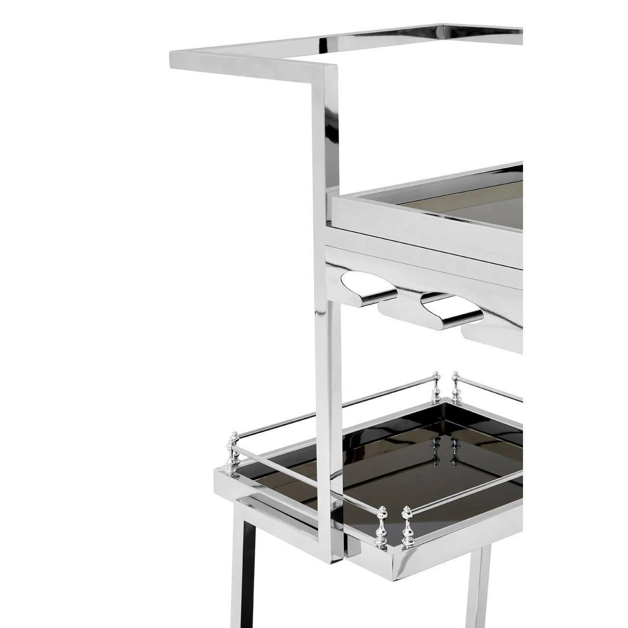 Lilto 3 Tier Silver Finish Trolley 7 Lilto 3 Tier Silver Finish Trolley - Image 7