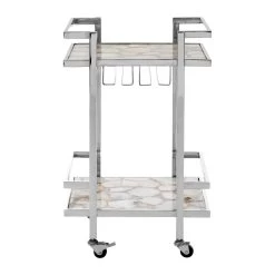 Rolf White Agate Drinks Trolley -Lifestyle Haven Shop hamilton interiors dining rolf white agate drinks trolley house of isabella uk 17406738300982
