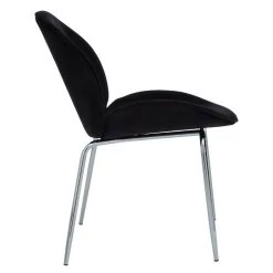 Tamara Black Winged Chrome Finish Dining Chair 8 Tamara Black Winged Chrome Finish Dining Chair -Lifestyle Haven Shop hamilton interiors dining tamara black winged chrome finish dining chair house of isabella uk 28099964600374