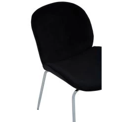 Tamara Black Winged Chrome Finish Dining Chair 10 Tamara Black Winged Chrome Finish Dining Chair -Lifestyle Haven Shop hamilton interiors dining tamara black winged chrome finish dining chair house of isabella uk 29507020980278