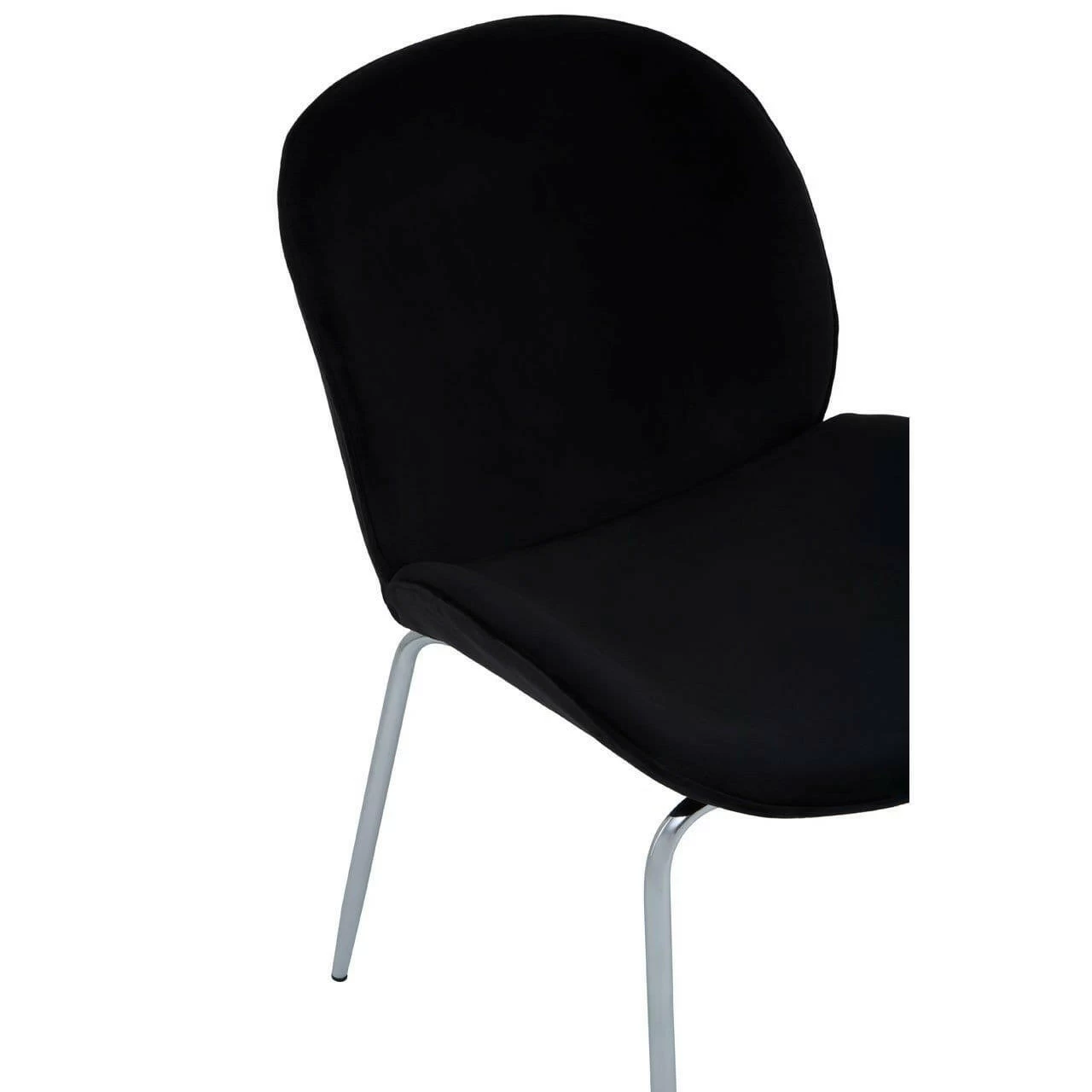 Tamara Black Winged Chrome Finish Dining Chair 5 Tamara Black Winged Chrome Finish Dining Chair - Image 5