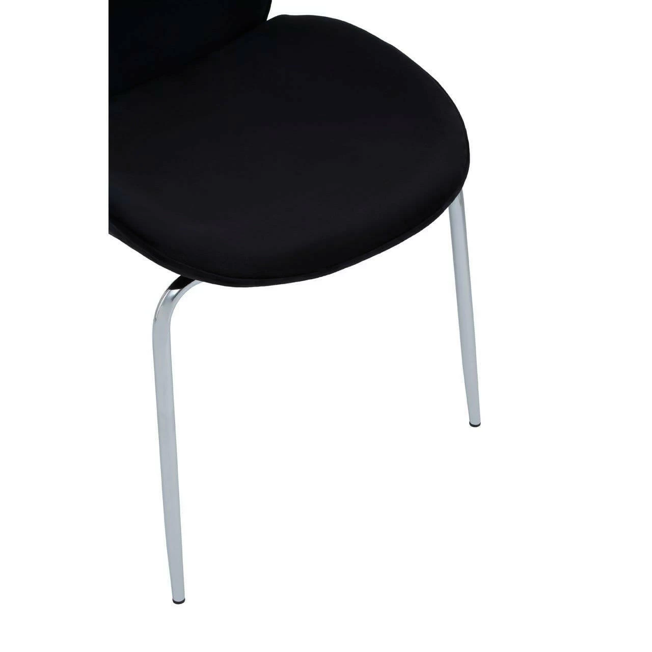 Tamara Black Winged Chrome Finish Dining Chair 6 Tamara Black Winged Chrome Finish Dining Chair - Image 6
