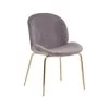 Tamara Mink Winged Gold Finish Dining Chair