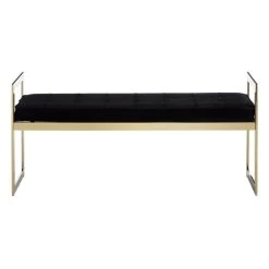 Allez Black Seat / Gold Metal Frame Bench