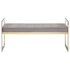 Allez Mink Seat / Gold Metal Frame Bench