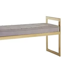 Allez Mink Seat / Gold Metal Frame Bench -Lifestyle Haven Shop hamilton interiors living allez mink seat gold metal frame bench house of isabella uk 17407855362102