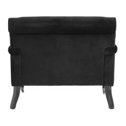 Black Cotton Velvet Large Plush Armchair -Lifestyle Haven Shop hamilton interiors living black cotton velvet large plush armchair house of isabella uk 29506598862902