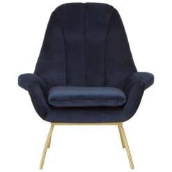 Bolli Blue Velvet Chair