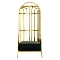 Elise Gold Finish Dome Cage Chair