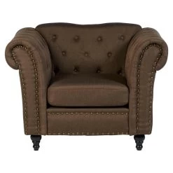 Fabian Natural Chesterfield Chair