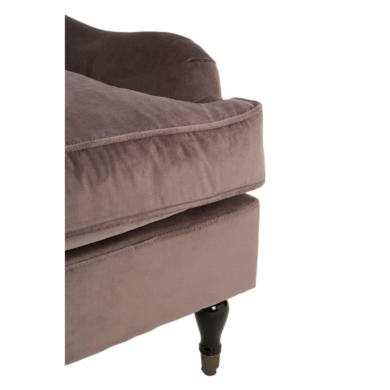 Grey Velvet Plush Armchair 6 Grey Velvet Plush Armchair - Image 6
