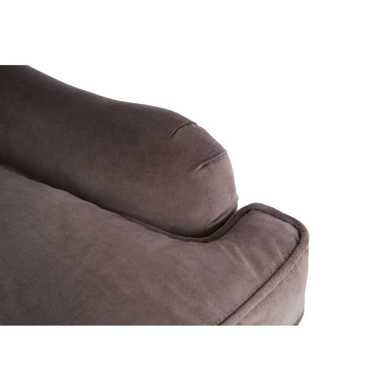 Grey Velvet Plush Armchair 7 Grey Velvet Plush Armchair - Image 7