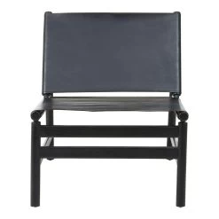 Kenza Black Leaned Back Chair