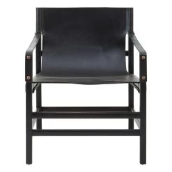 Kenza Black Straight Chair
