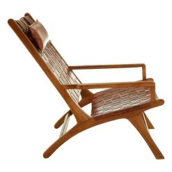 Kenza Teak Wood And Leather Chair -Lifestyle Haven Shop hamilton interiors living kenza teak wood and leather chair house of isabella uk 29495857905718
