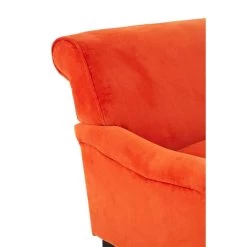 Large Orange Plush Velvet Chair -Lifestyle Haven Shop hamilton interiors living large orange plush velvet chair house of isabella uk 29507025469494